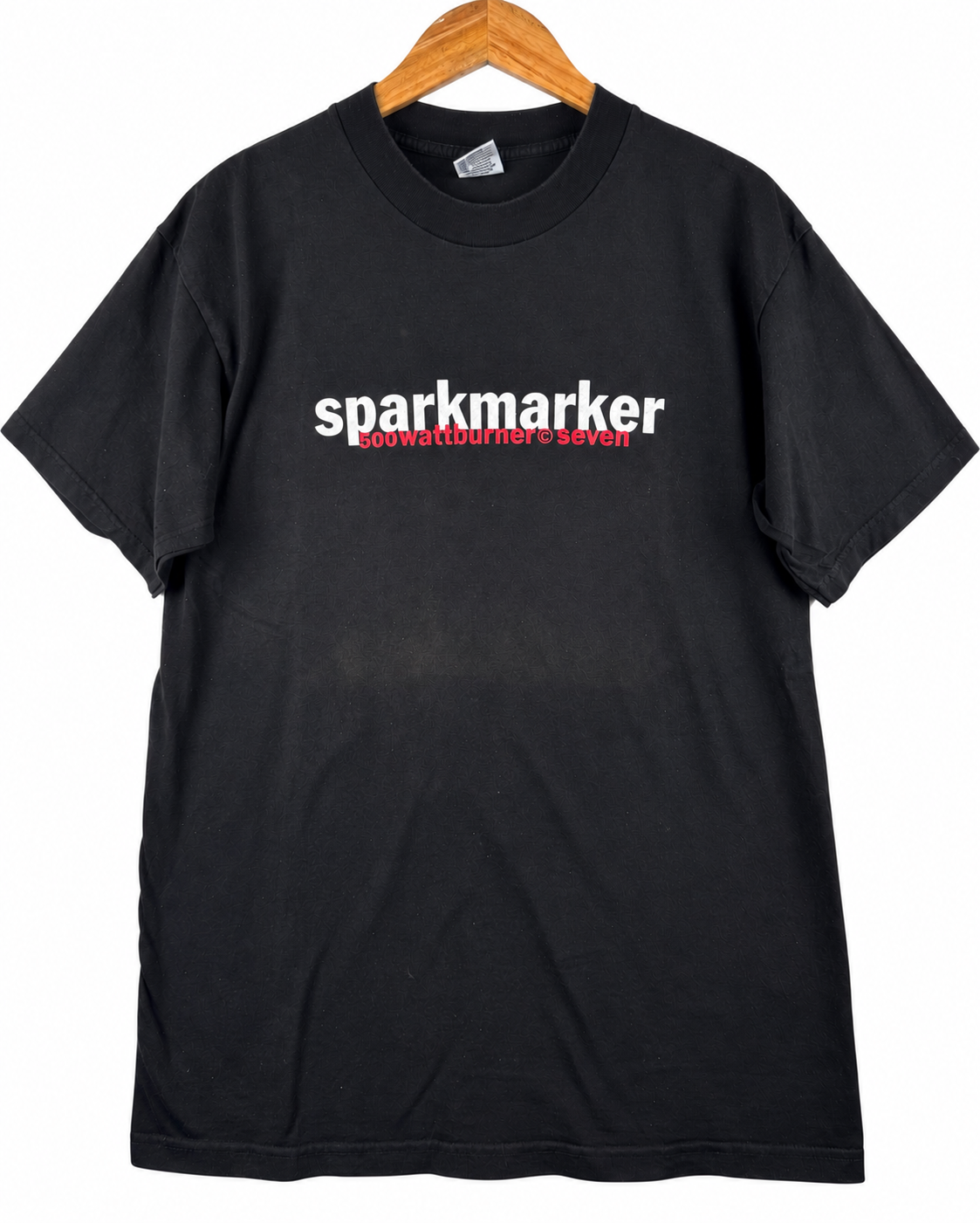 Vintage Sparkmarker 500 Watt Burner Seven T Shirt Black USA Made 90s Size Large