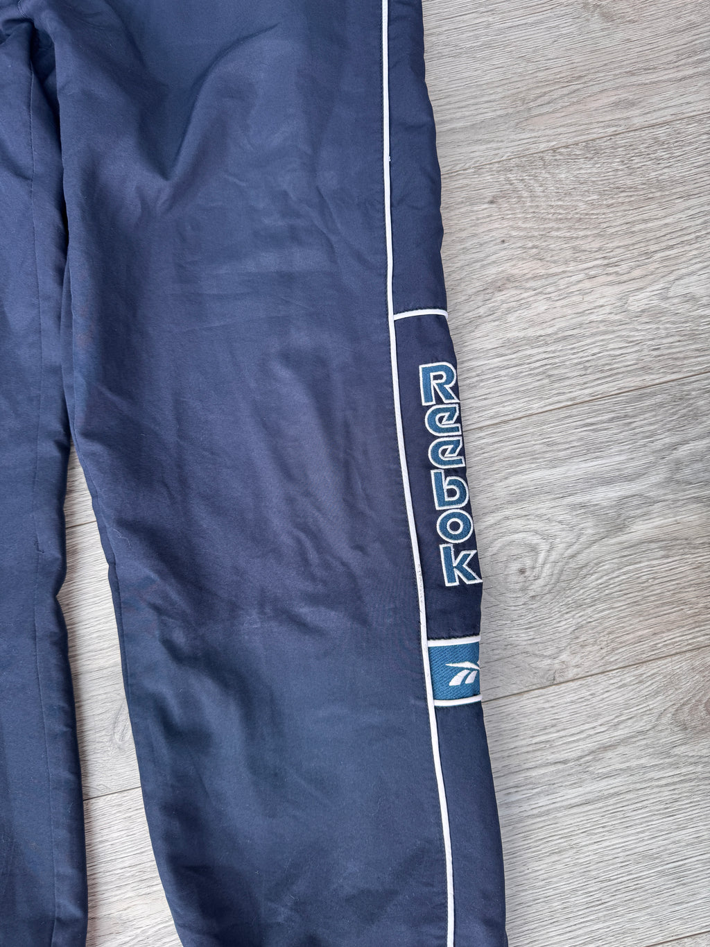 Vintage Reebok Mens Navy Blue Tracksuit Bottoms Size XL Retro