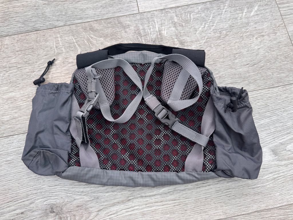 Salomon XA 5 Waist Pack Running Belt Grey Red Trail Hiking Hydration Bag