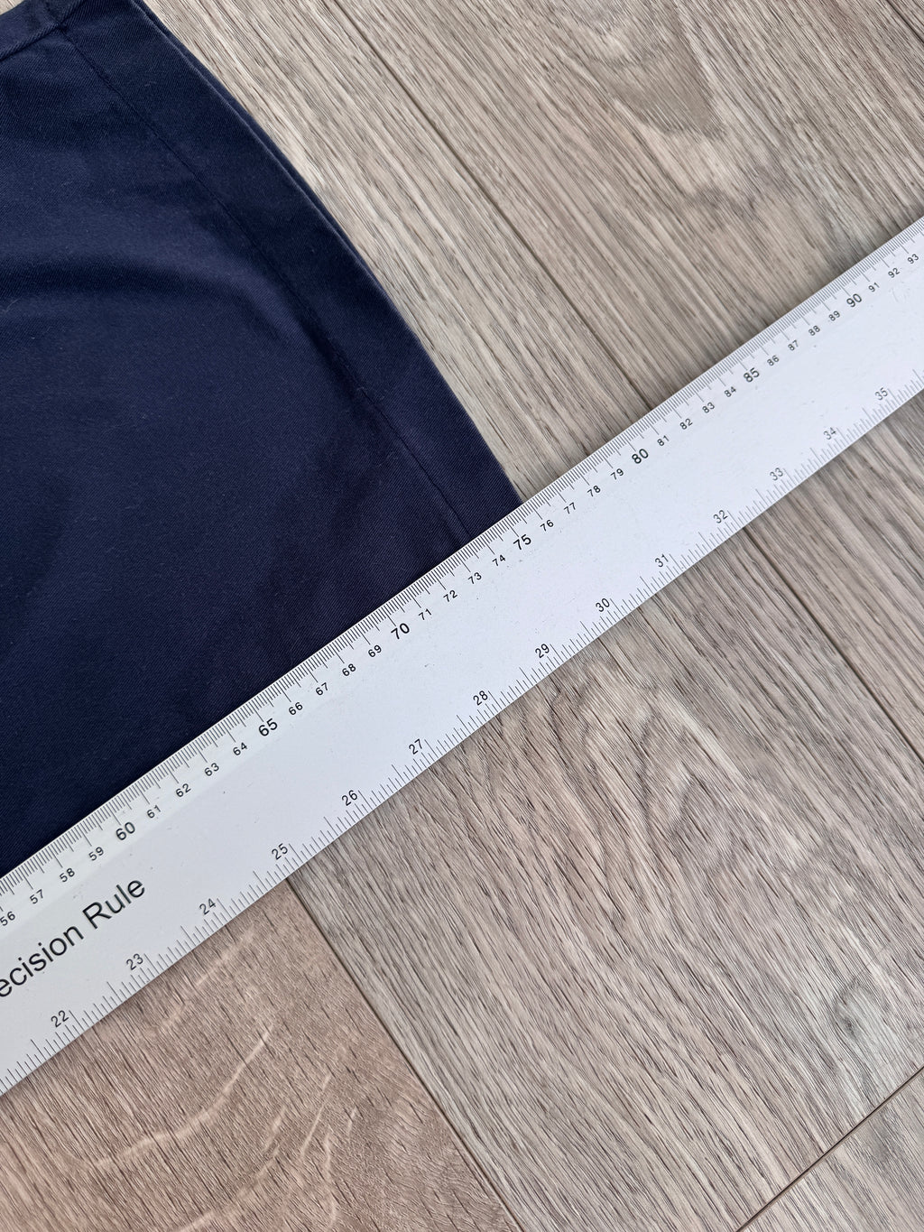Tommy Hilfiger Womens Navy Chino Trousers Size 14 Pleated Straight Wide Leg