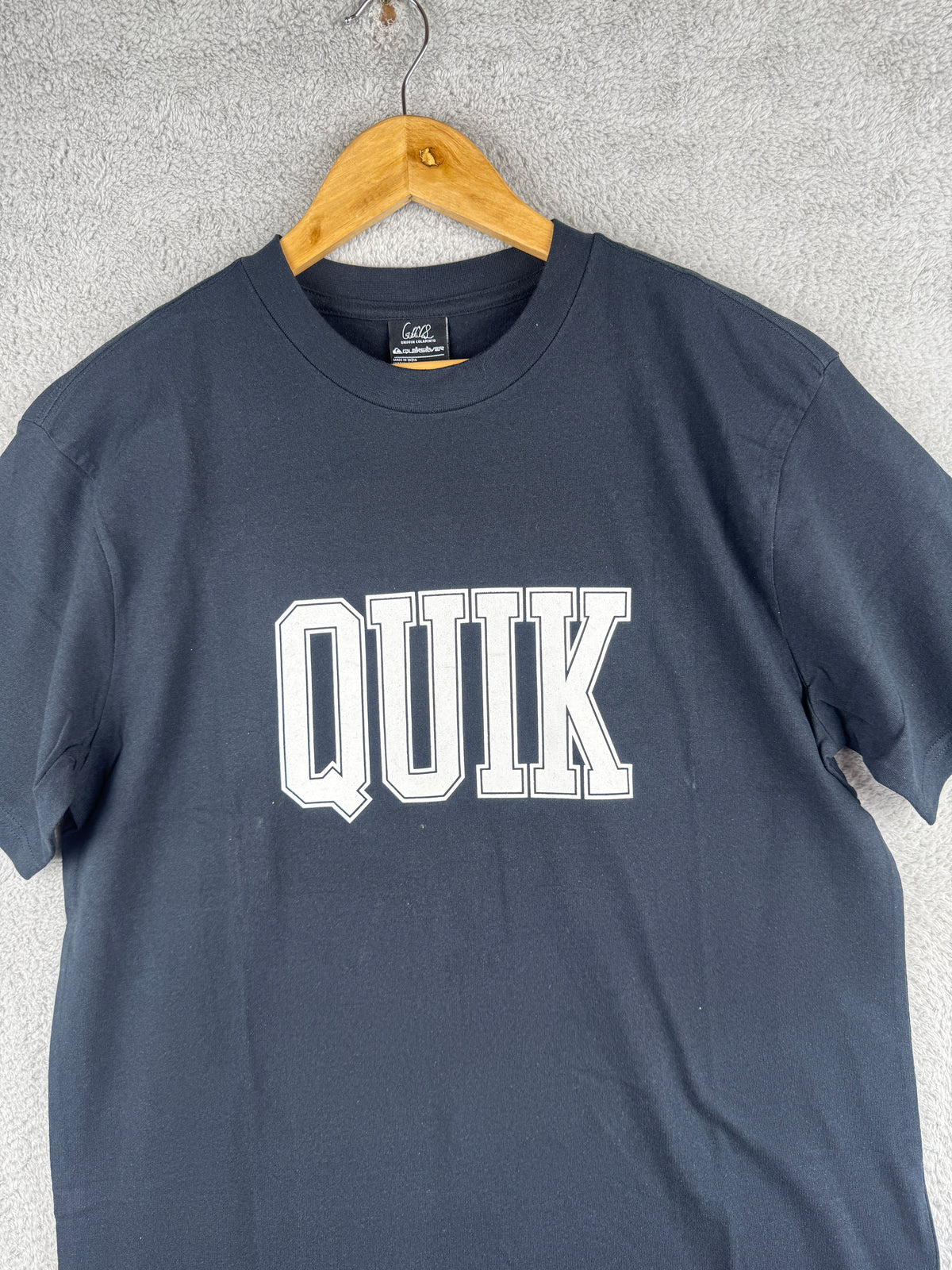 Quiksilver x Griffin Colapinto QUIK Mens T Shirt Medium Navy Surf Graphic