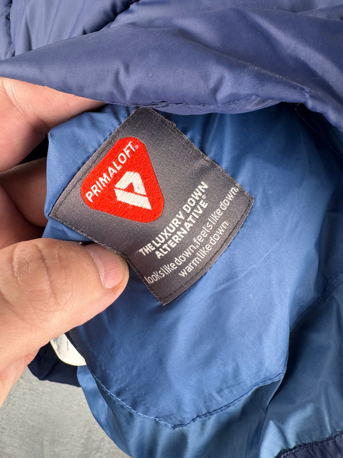 GAP PrimaLoft Mens Small Navy Blue Puffer Jacket Winter Padded