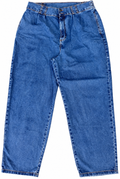 Lucy & Yak Womens Jeans W36R L30 Blue Denim Wide Leg Baggy Relaxed Fit
