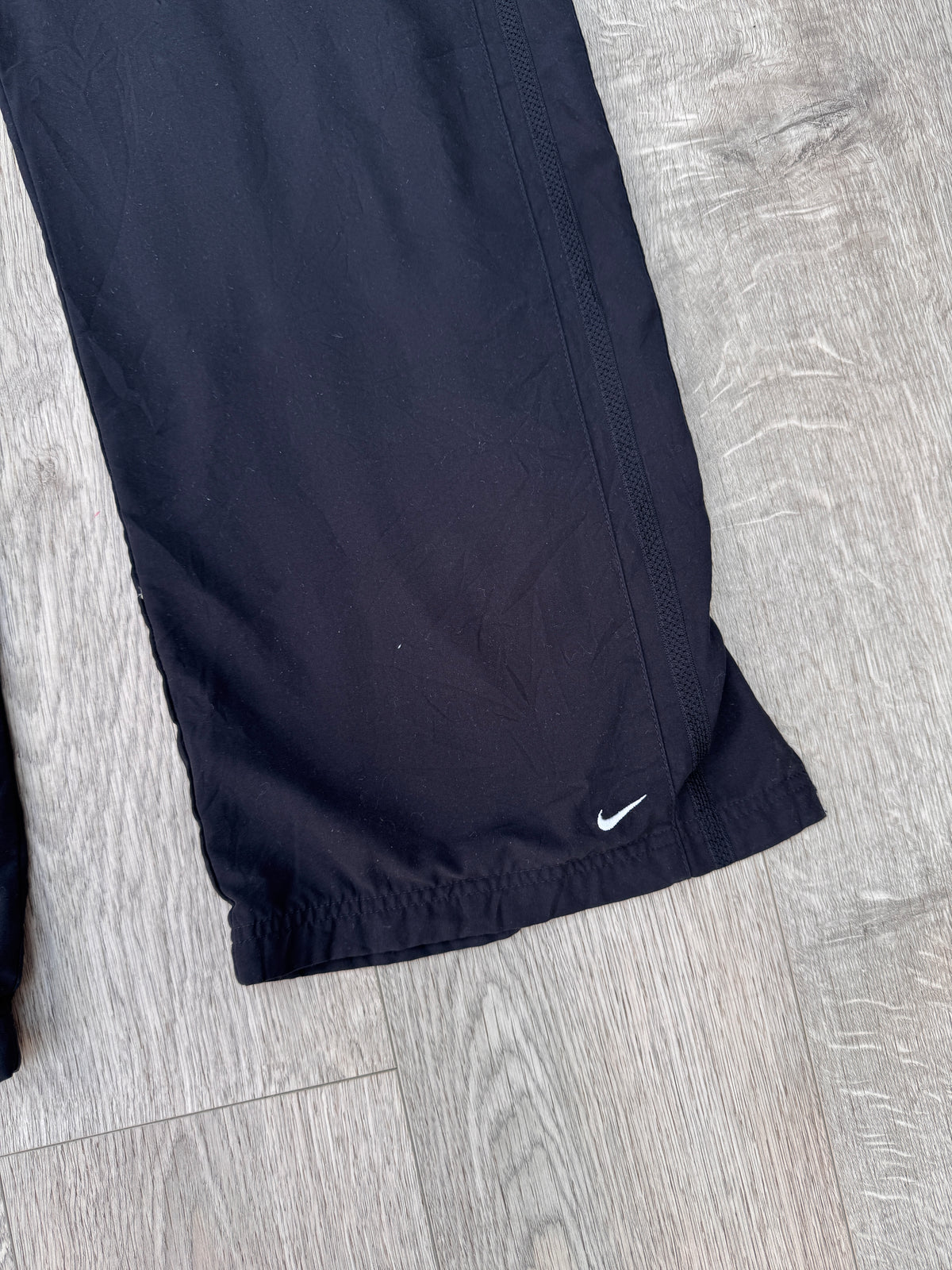 Nike Vintage Track Pants Mens XL Black Woven Training Bottoms