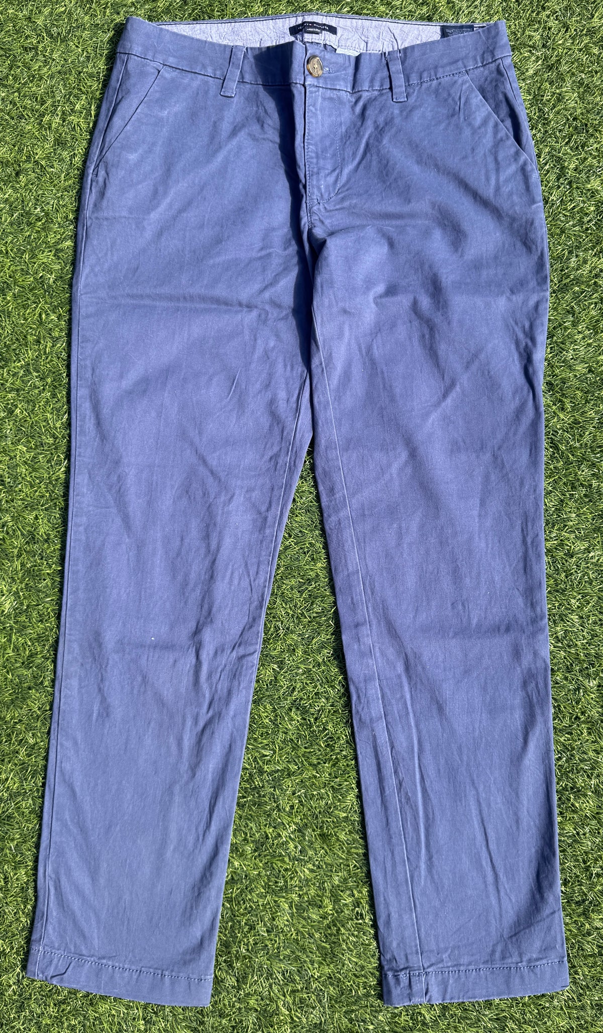Tommy Hilfiger Womens Blue Chino Trousers Size 6 Straight Leg W 32 L 28