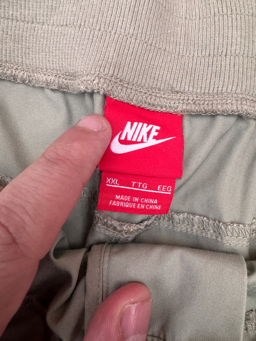 Nike FC Mens Cargo Shorts 2XL XXL Khaki Utility Combat 1994 Swoosh