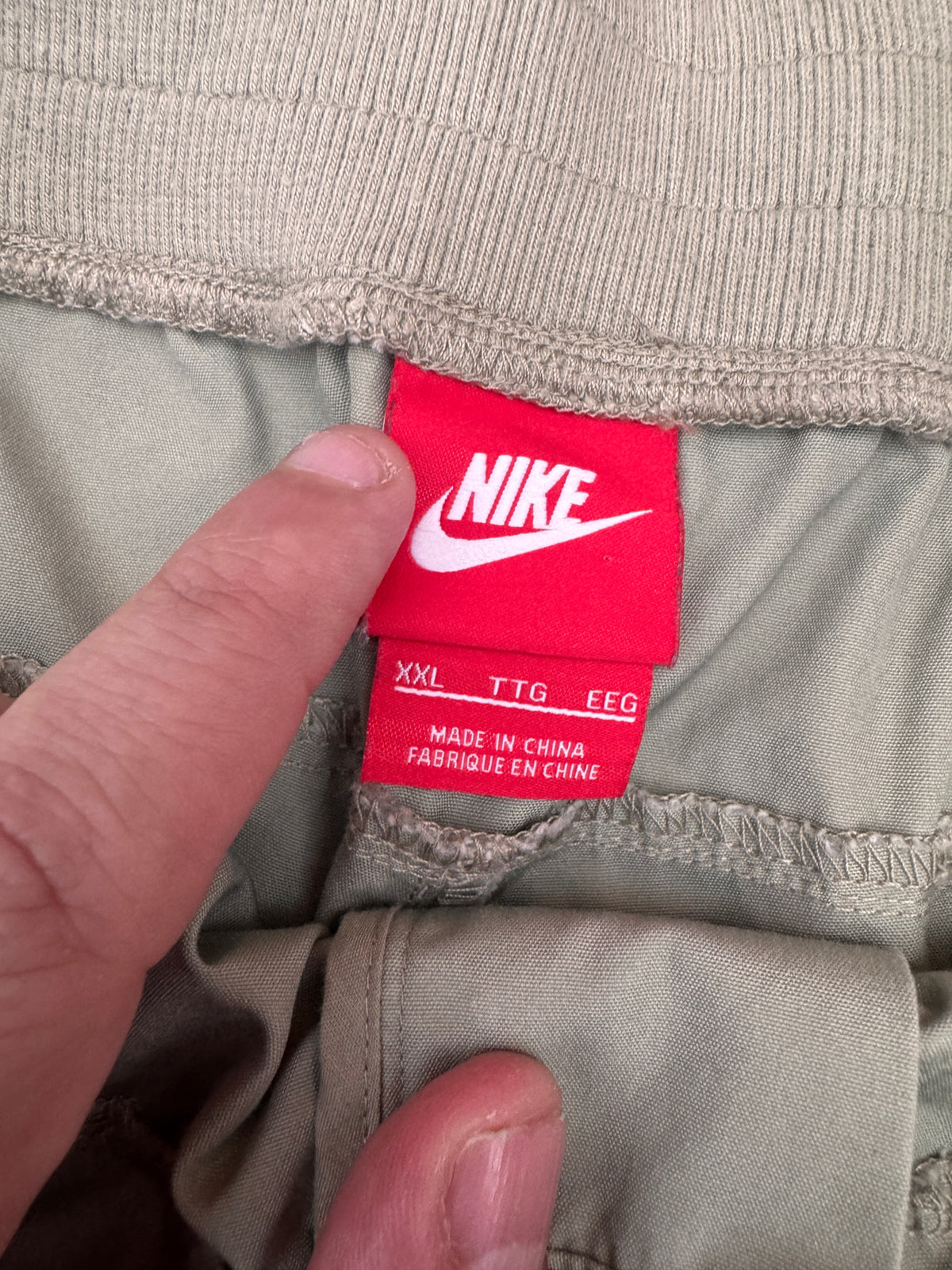 Nike FC Mens Cargo Shorts 2XL XXL Khaki Utility Combat 1994 Swoosh