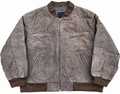 M Flues Mens Real Leather Bomber Jacket Brown Vintage Distressed Biker XL