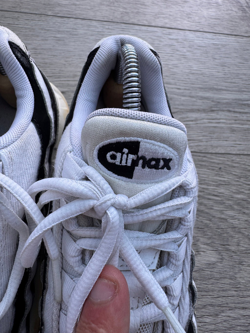 Nike Air Max 95 Trainers Womens UK 4 White Black Gum 307960-112