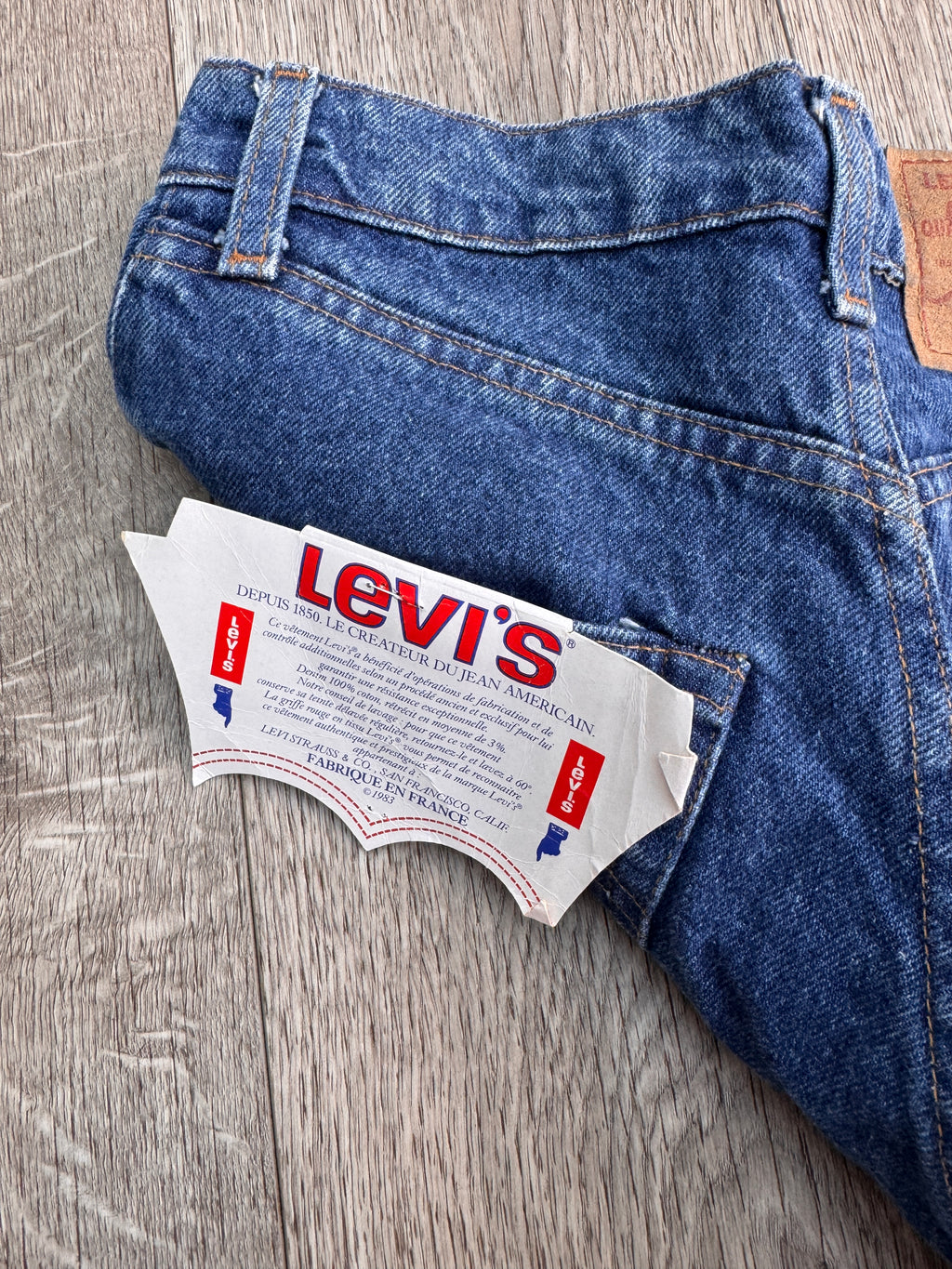 Vintage Levi’s 502-03 Jeans W28 L34 Made France Deadstock NOS Tags 80s