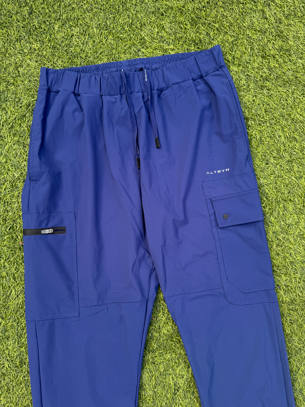 ALTRYN Mens Cargo Trousers Size Medium Blue Utility Joggers Technical