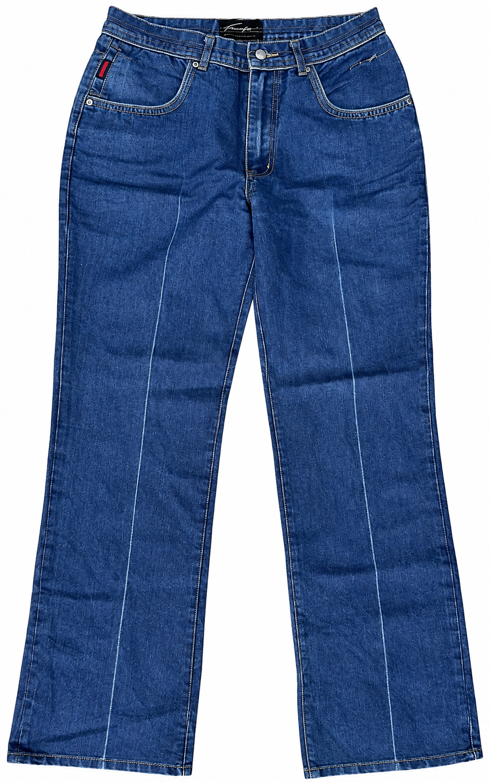 Vintage FUBU The Collection Jeans W 30 L 30 Blue Denim Flared Y2K 90s Hip Hop