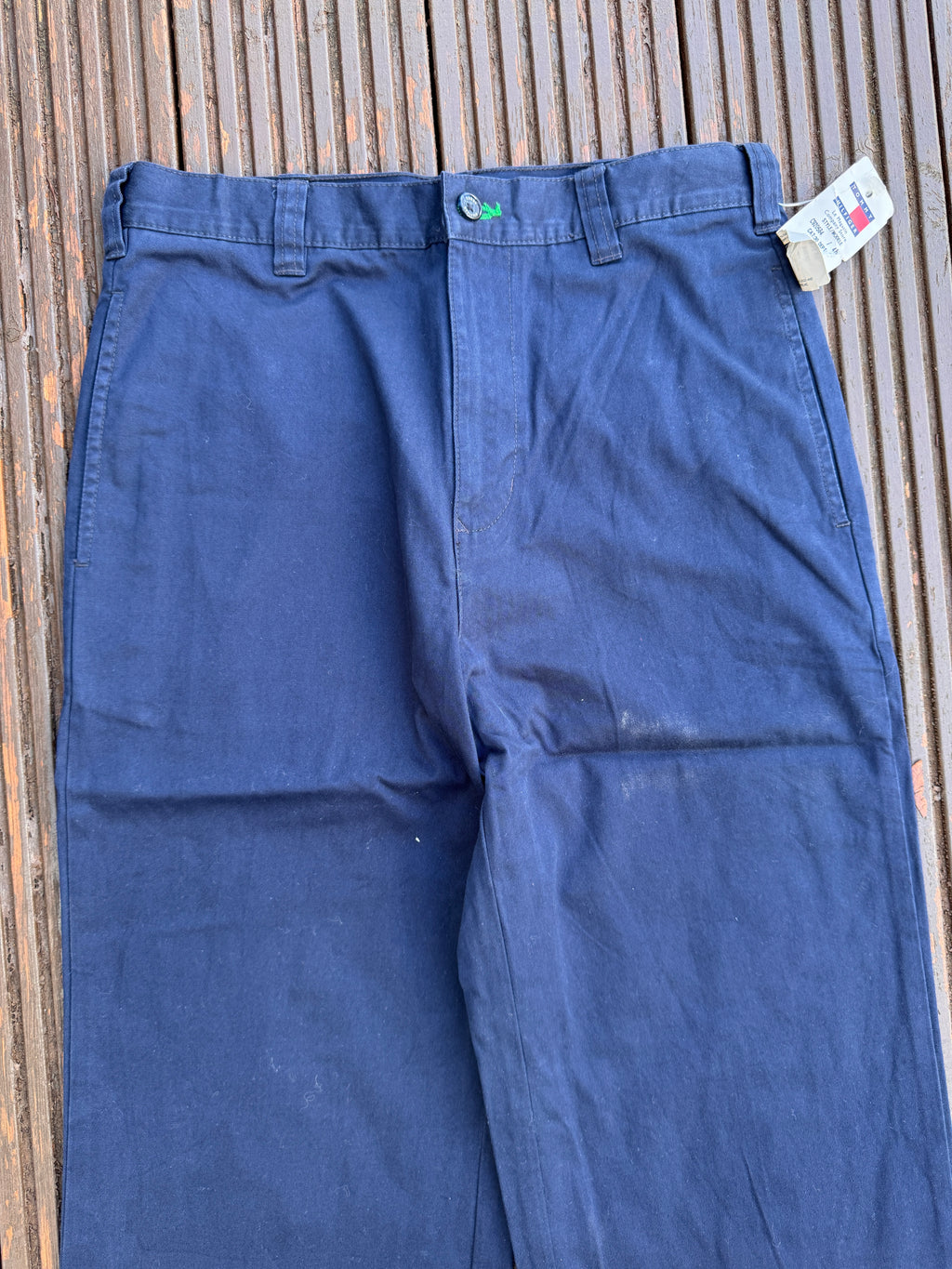 Tommy Hilfiger Womens Trousers Size 16 Navy Blue Chinos BNWT Y2K 2005 W30 L28