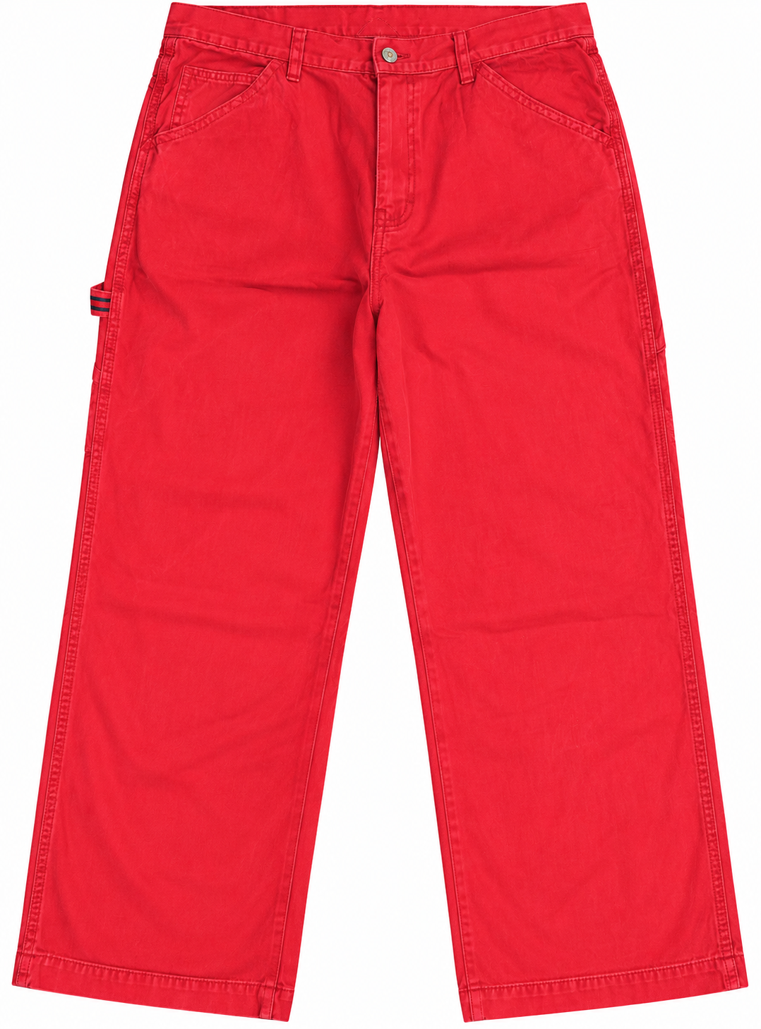 Tommy Hilfiger Womens Red Carpenter Jeans Wide Leg Utility W 32 L 25