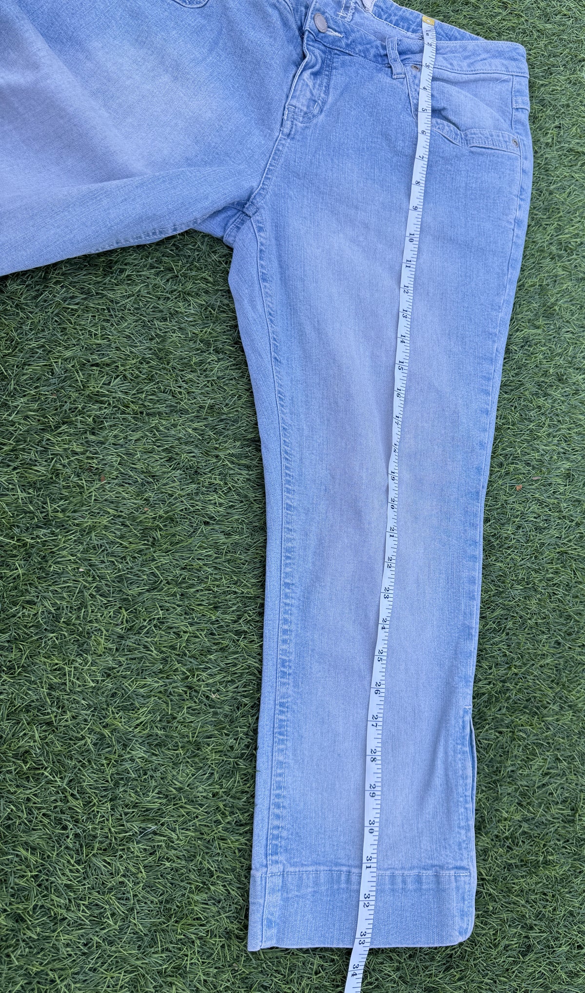 John Baner Womens Jeans W30 L33 Blue Wide Leg Flared Light Wash