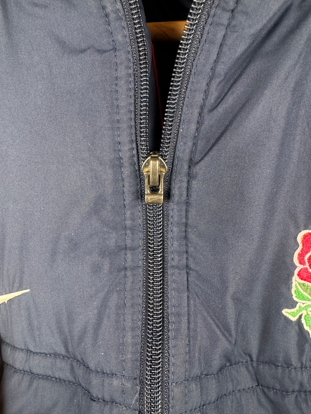Vintage Nike Team England Rugby Union Jacket Mens Small Navy Padded Coat RFU