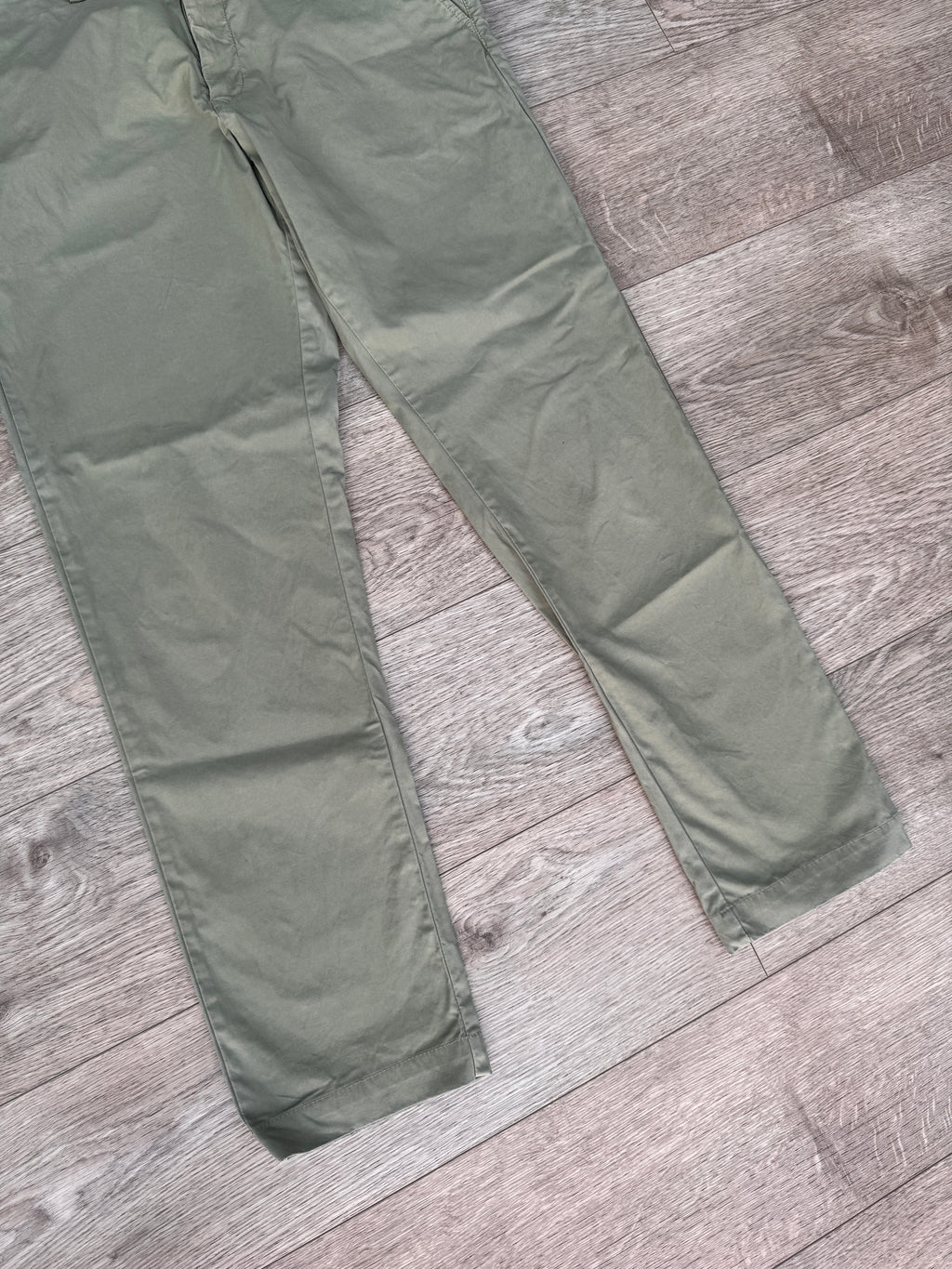 GANT Mens Chino Trousers W34 L32 Slim Fit Olive Green Khaki Cotton