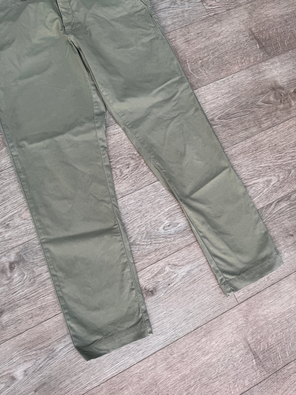 GANT Mens Chino Trousers W34 L32 Slim Fit Olive Green Khaki Cotton