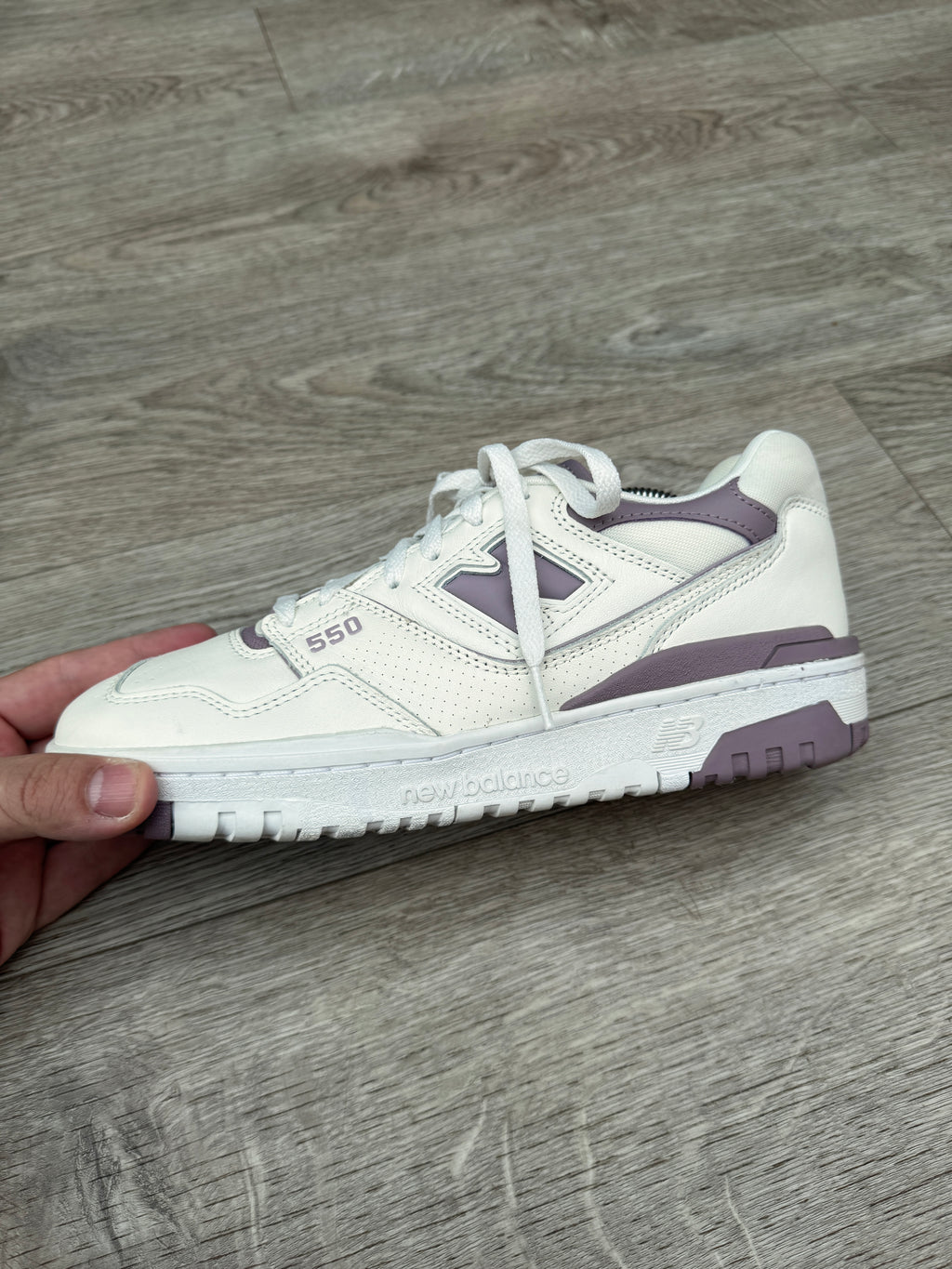 New Balance 550 BBW550AK Womens Trainers UK 8 EU 41.5 White Purple