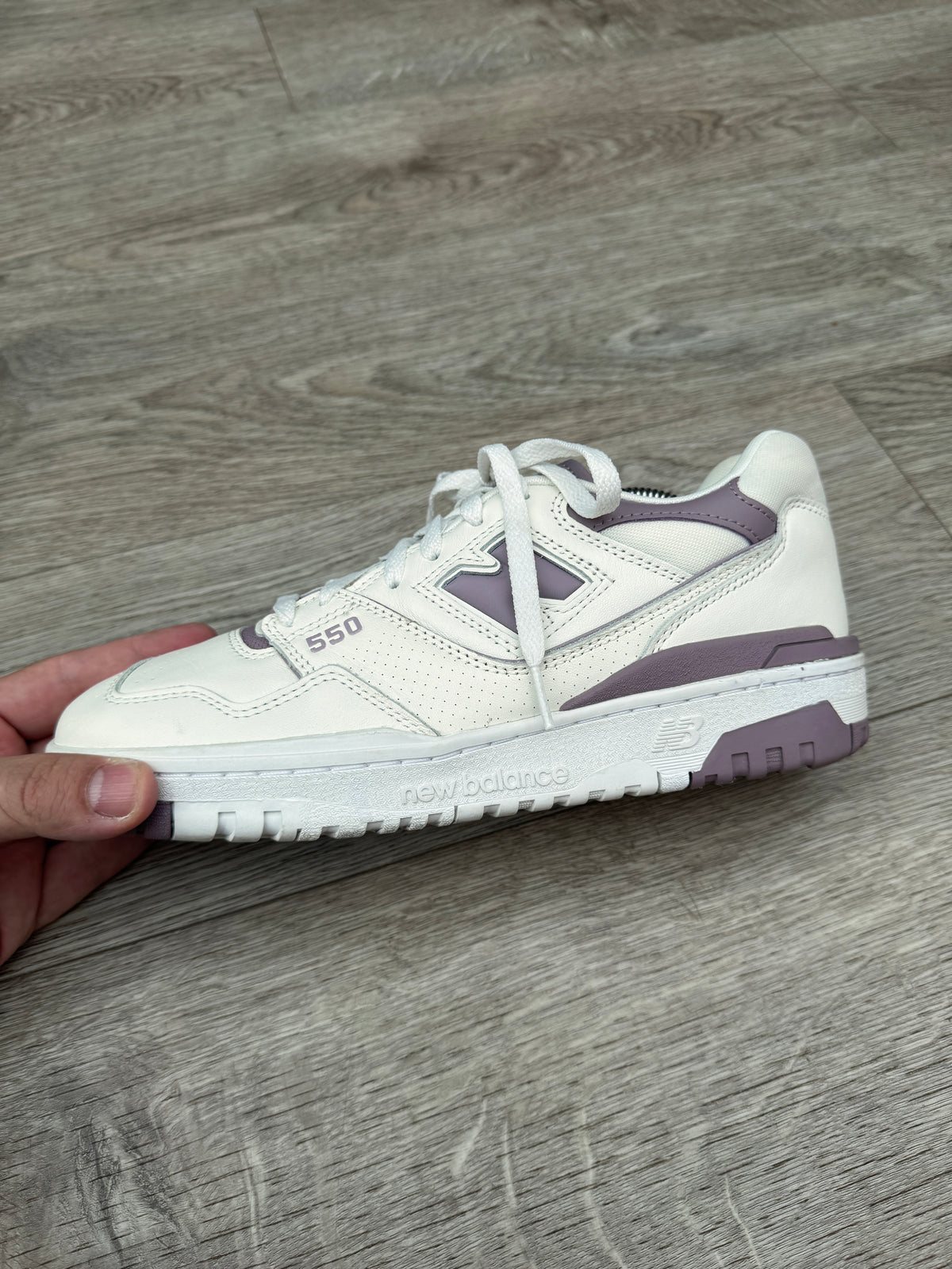 New Balance 550 BBW550AK Womens Trainers UK 8 EU 41.5 White Purple