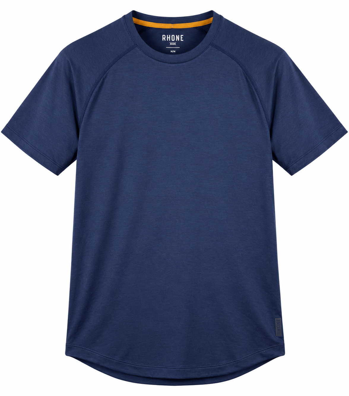 Rhone Mens Navy Blue Short Sleeve Performance Training Gym T Shirt Size Medium