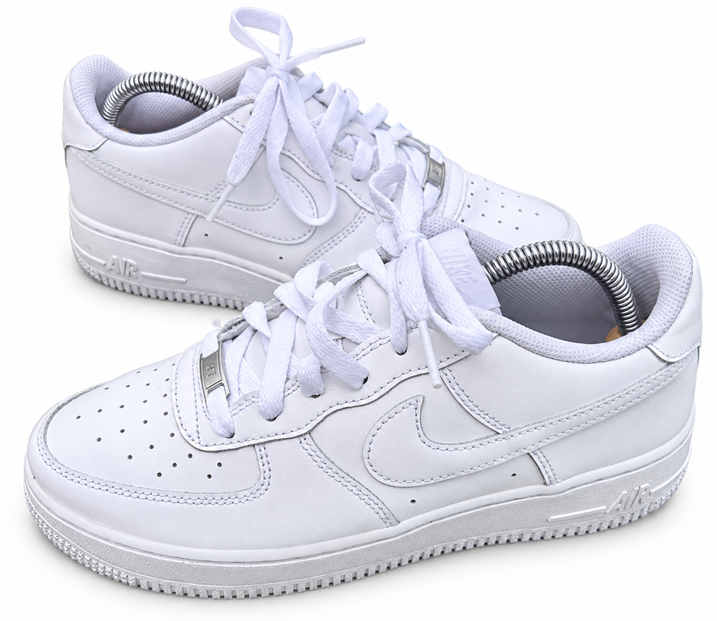Nike Air Force 1 Low Triple White Leather Trainers UK 5.5