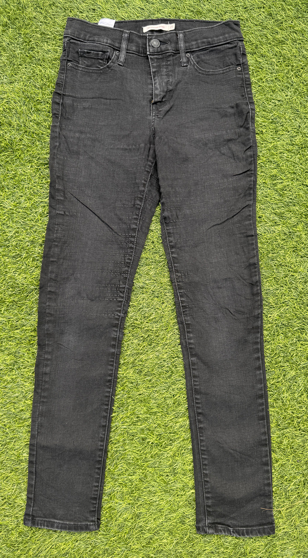 Levi’s 311 Shaping Skinny Jeans Womens W25 L28 Black Stretch Denim