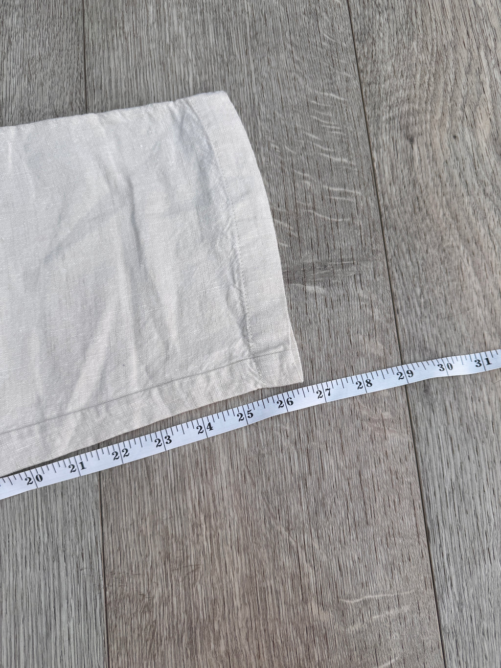 Orvis Womens Linen Trousers Size Small 6/8 L 27 Beige Cream Drawstring Wide Leg