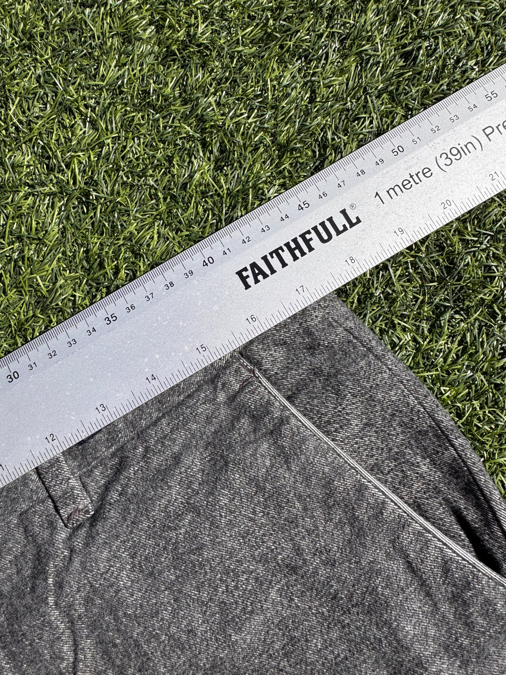 Tommy Hilfiger Mens Chino Trousers Grey Textured Cotton Straight Leg W34 L32