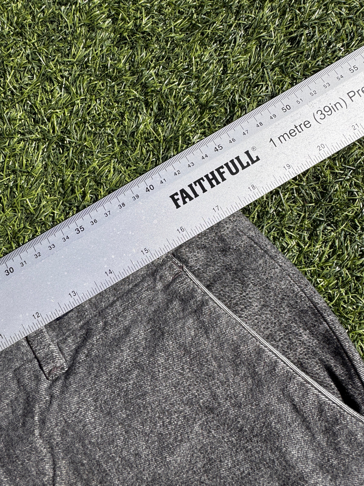 Tommy Hilfiger Mens Chino Trousers Grey Textured Cotton Straight Leg W34 L32