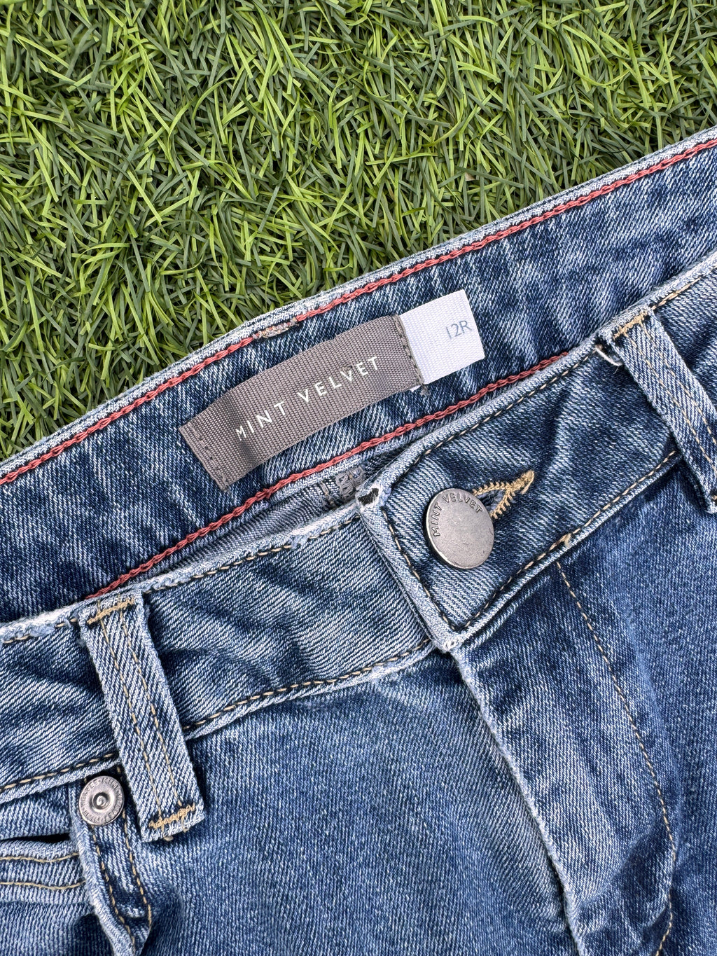 Mint Velvet Womens Jeans Size 12R Blue Denim Straight Leg W 30 L 28