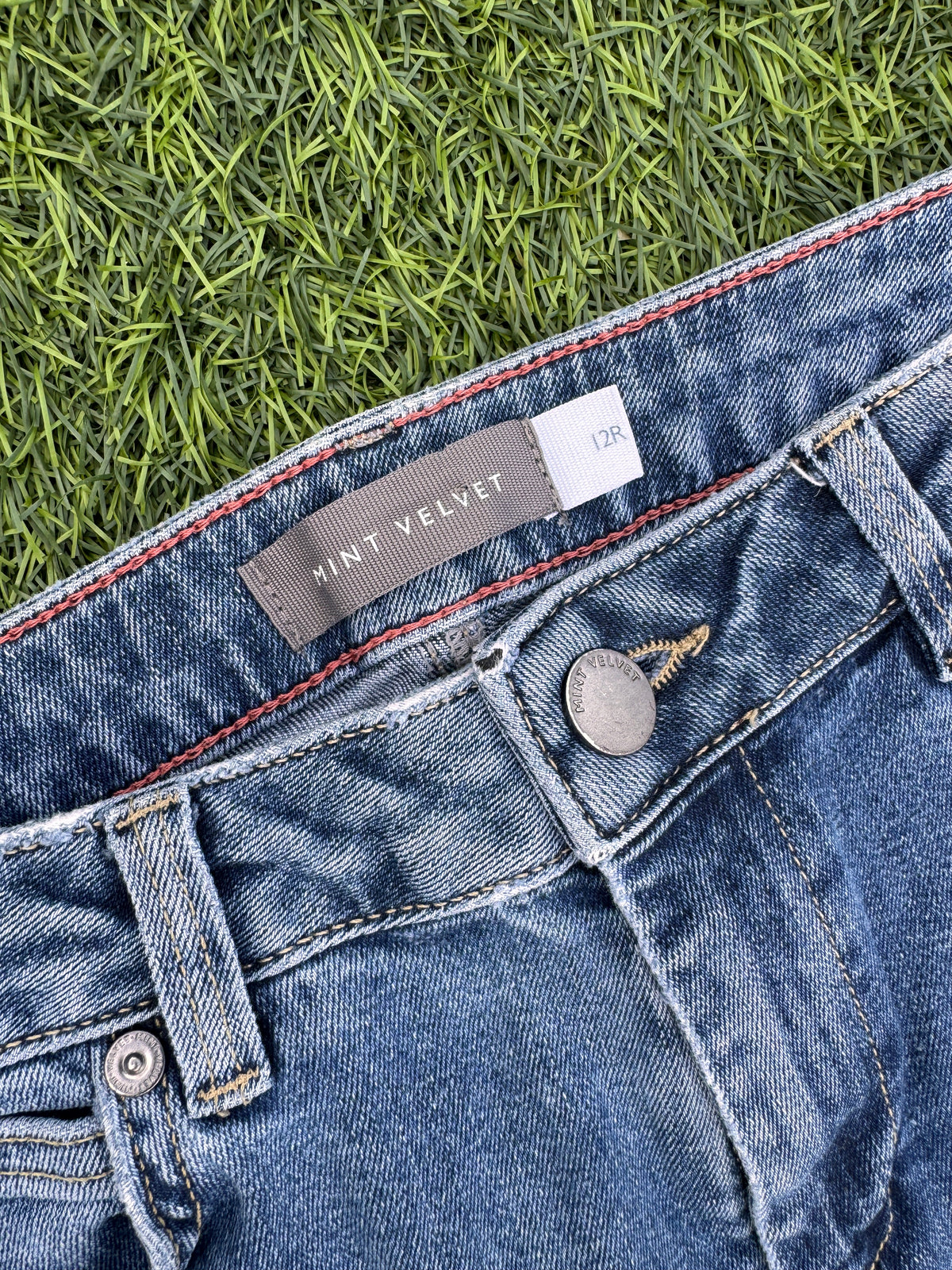 Mint Velvet Womens Jeans Size 12R Blue Denim Straight Leg W 30 L 28