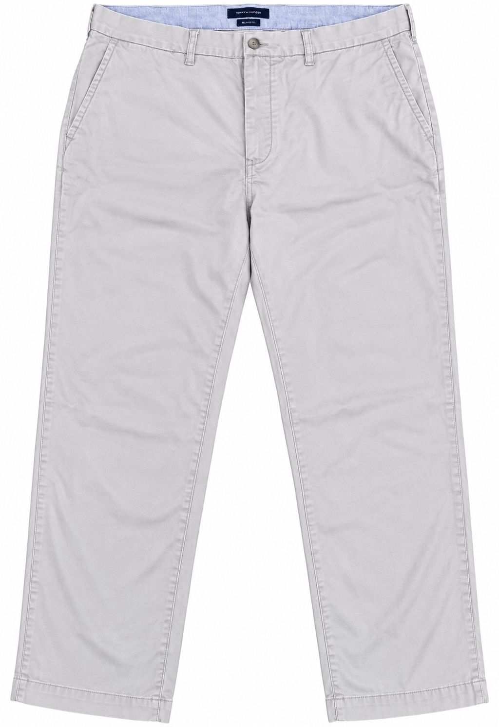 Tommy Hilfiger Mens Chino Trousers W40 L30 Grey Custom Fit Relaxed