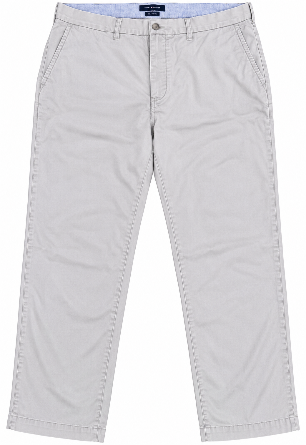 Tommy Hilfiger Mens Chino Trousers W40 L30 Grey Custom Fit Relaxed