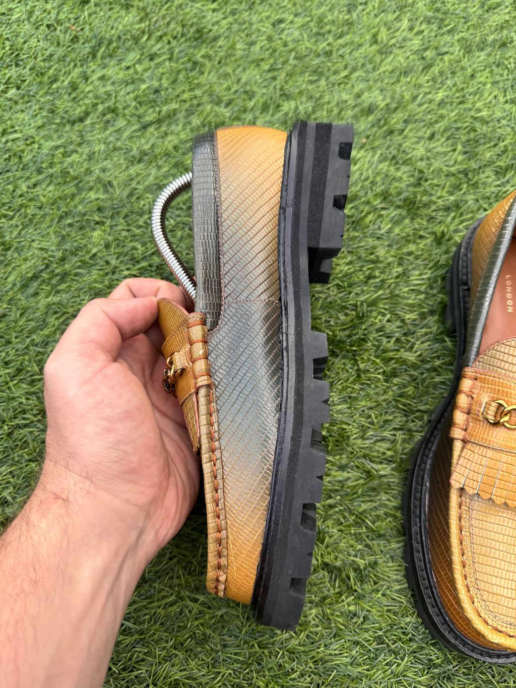 Kurt Geiger London Loafers Size 6 Multicolour Leather Chunky Sole