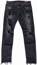 Diesel Tepphar 083L32 Jeans W33 L32 Black Slim Carrot Distressed Ripped Mens