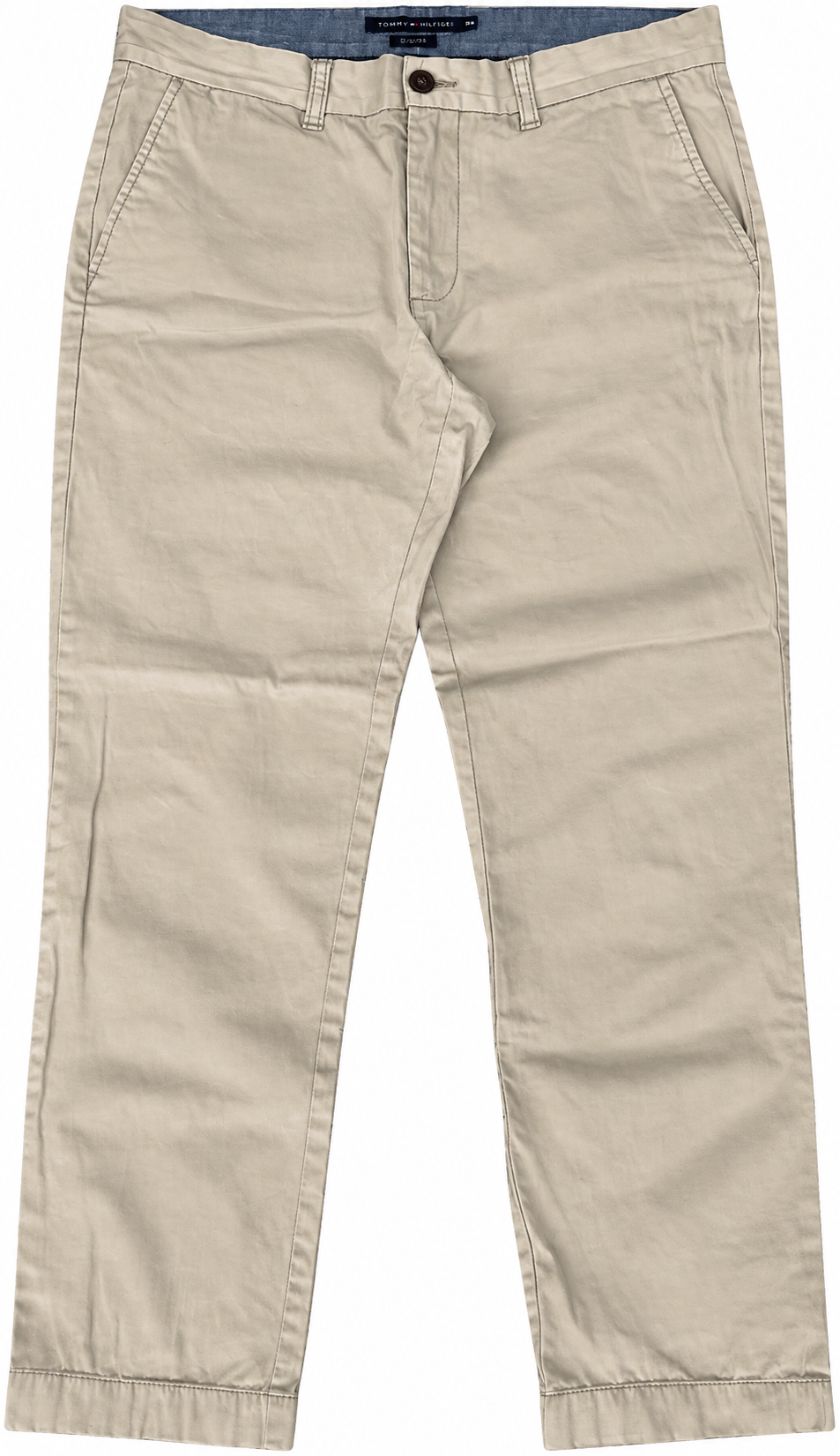 Tommy Hilfiger Mens Chino Trousers W32 L30 Beige Tailored Fit