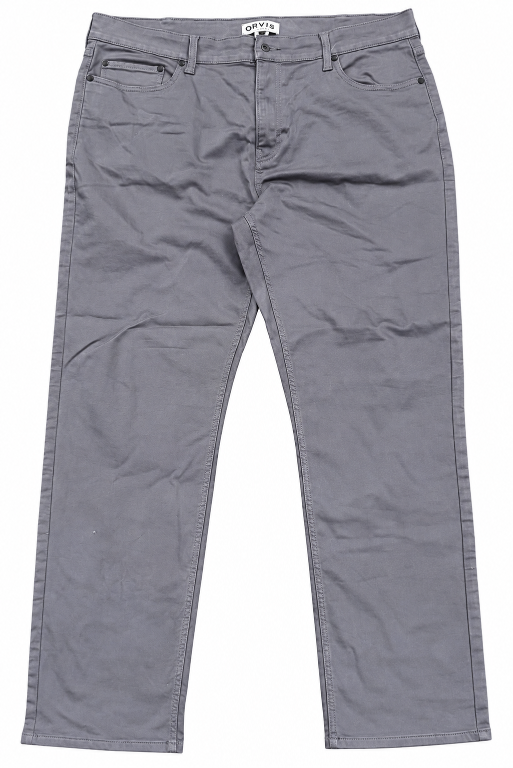 Orvis Mens Trousers W40 L 32 Grey Straight Leg Cotton