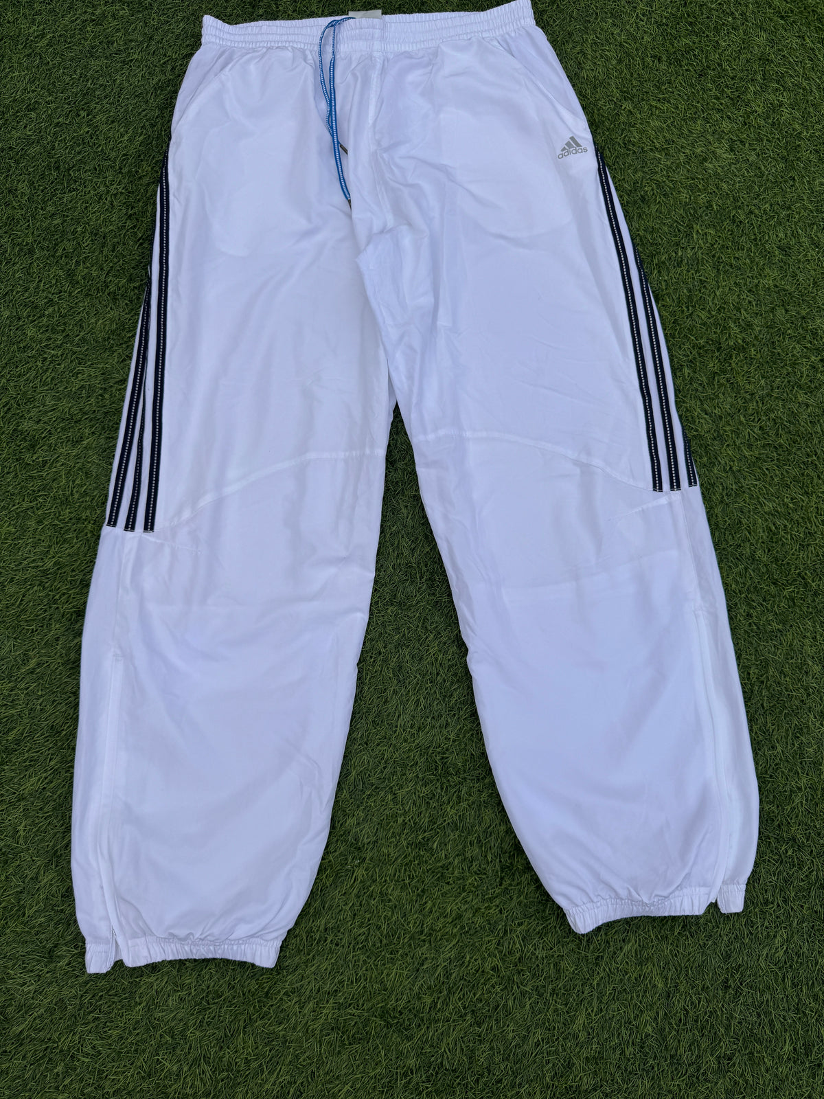 Adidas Mens Track Pants W36 White 3 Stripe Retro Vintage Style