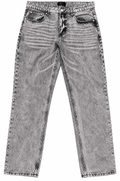 SIARR Mens Jeans W34 L 32 Grey Acid Wash Baggy Straight Leg Y2K