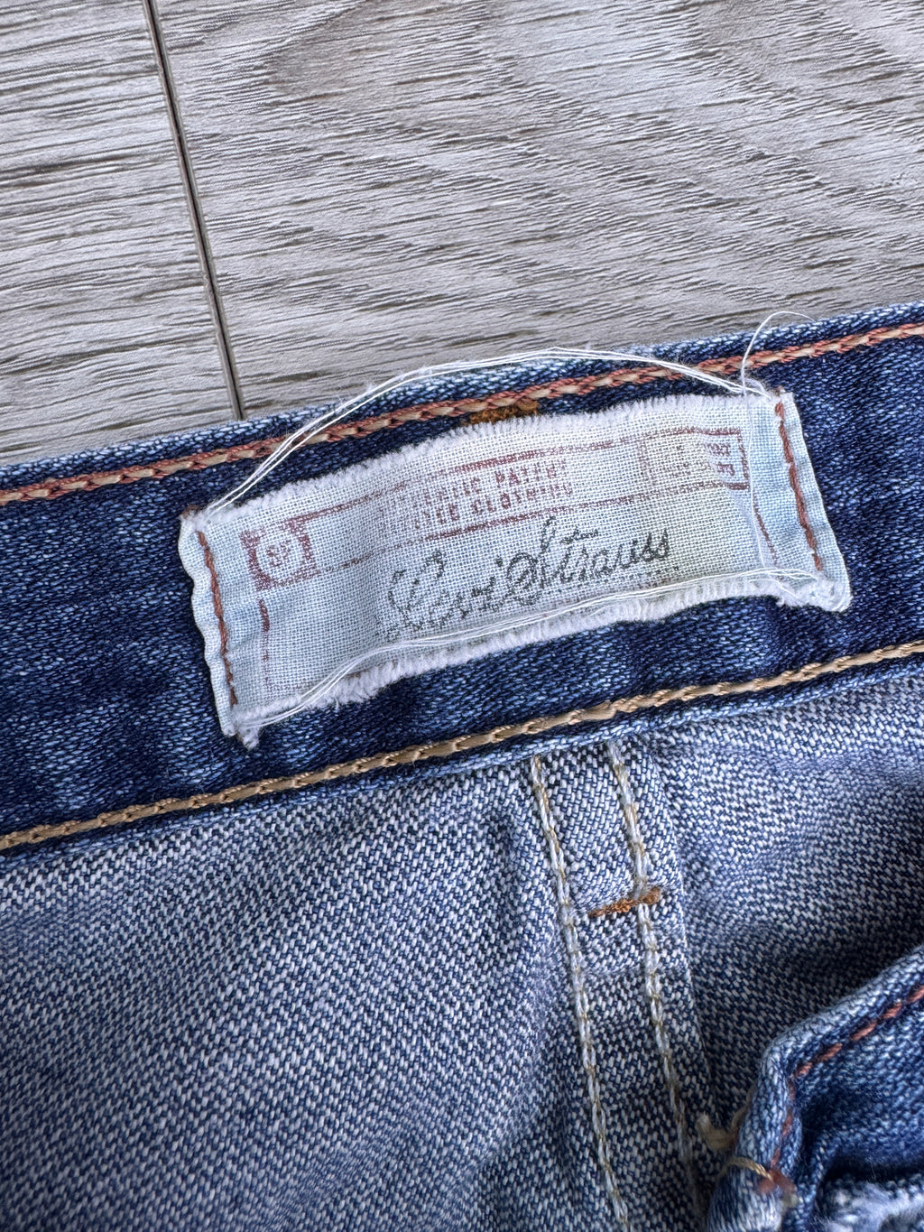 Levi Strauss Signature Mens Jeans W34 L32 Blue Denim Straight Leg Faded