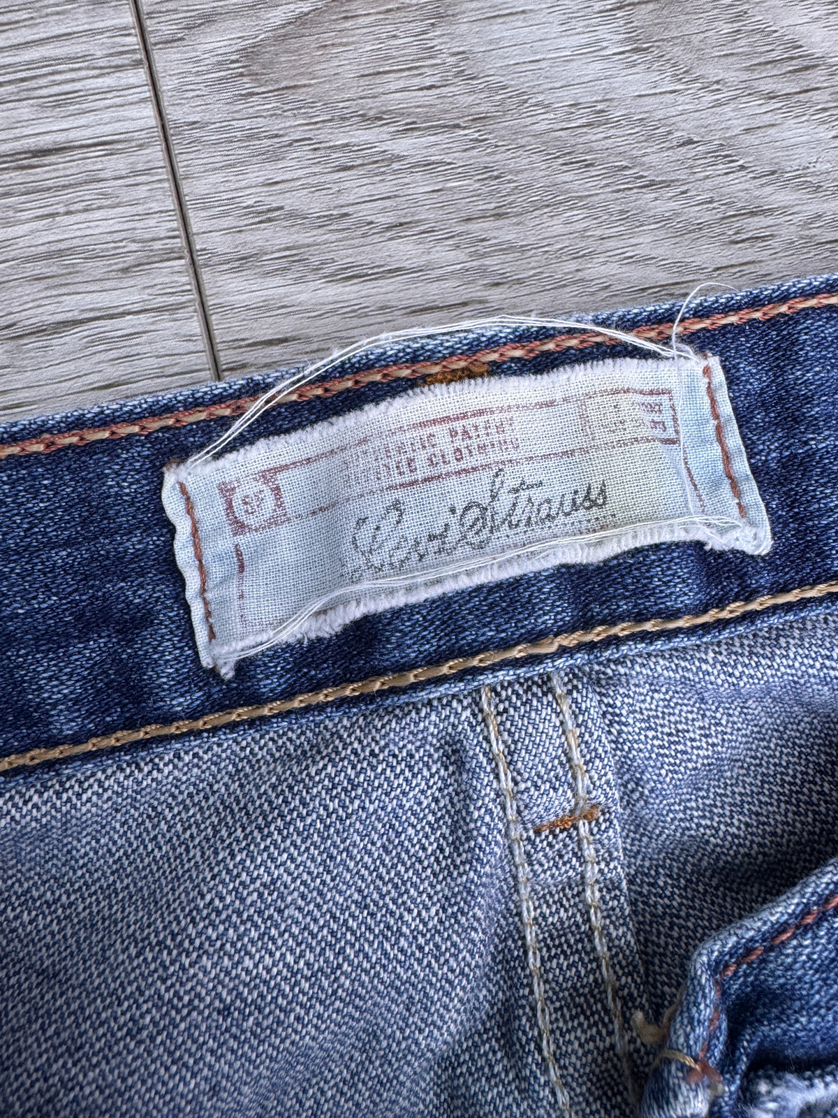 Levi Strauss Signature Mens Jeans W34 L32 Blue Denim Straight Leg Faded
