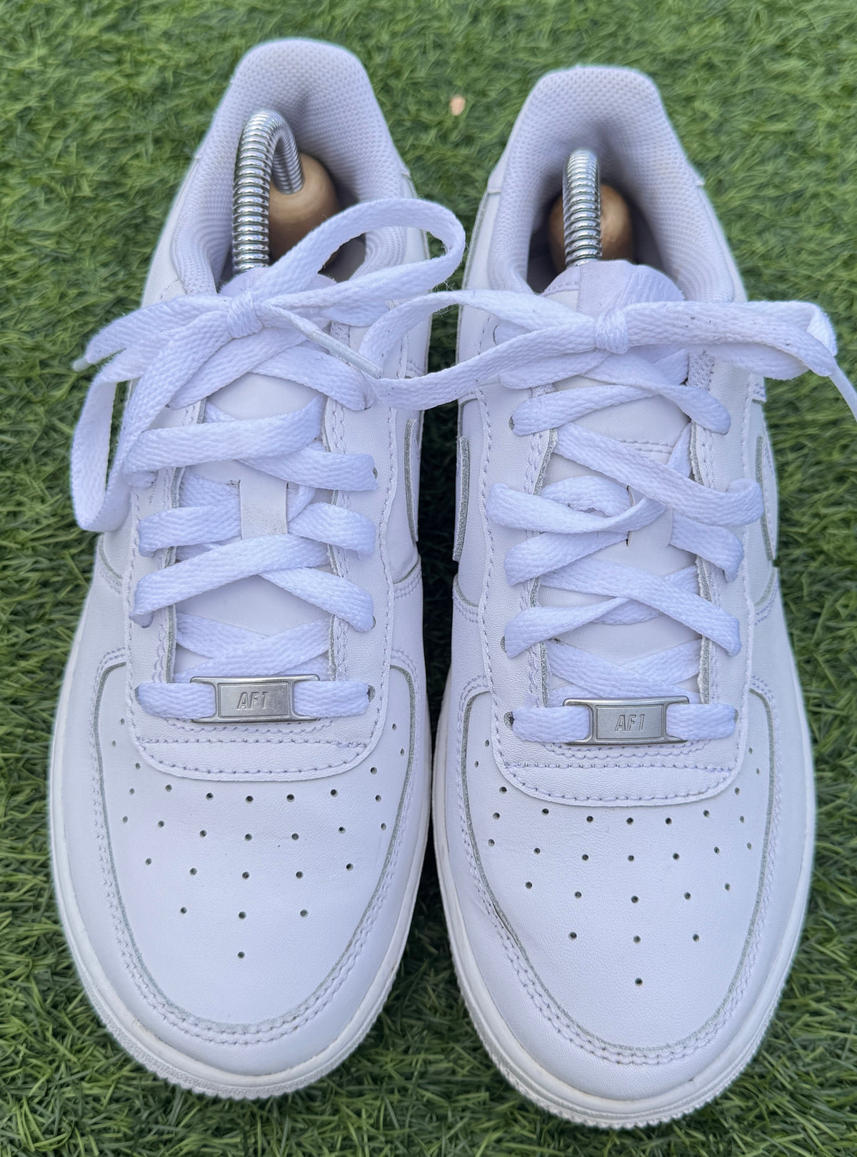 Nike Air Force 1 Low Triple White Leather Trainers UK 5.5