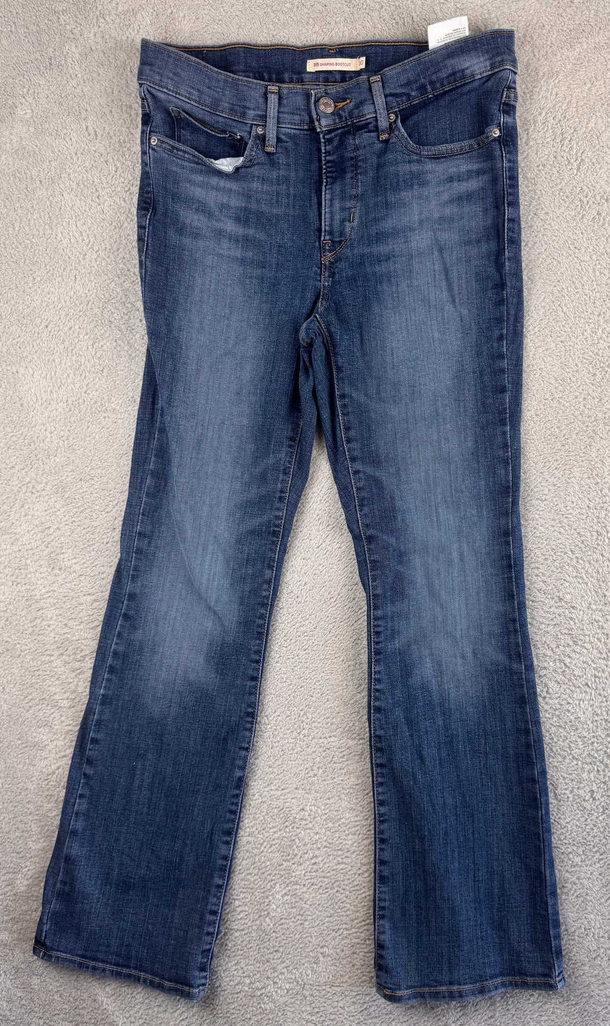 Levis 315 Shaping Bootcut Womens Jeans W30 L30 Blue Stretch Denim Flared