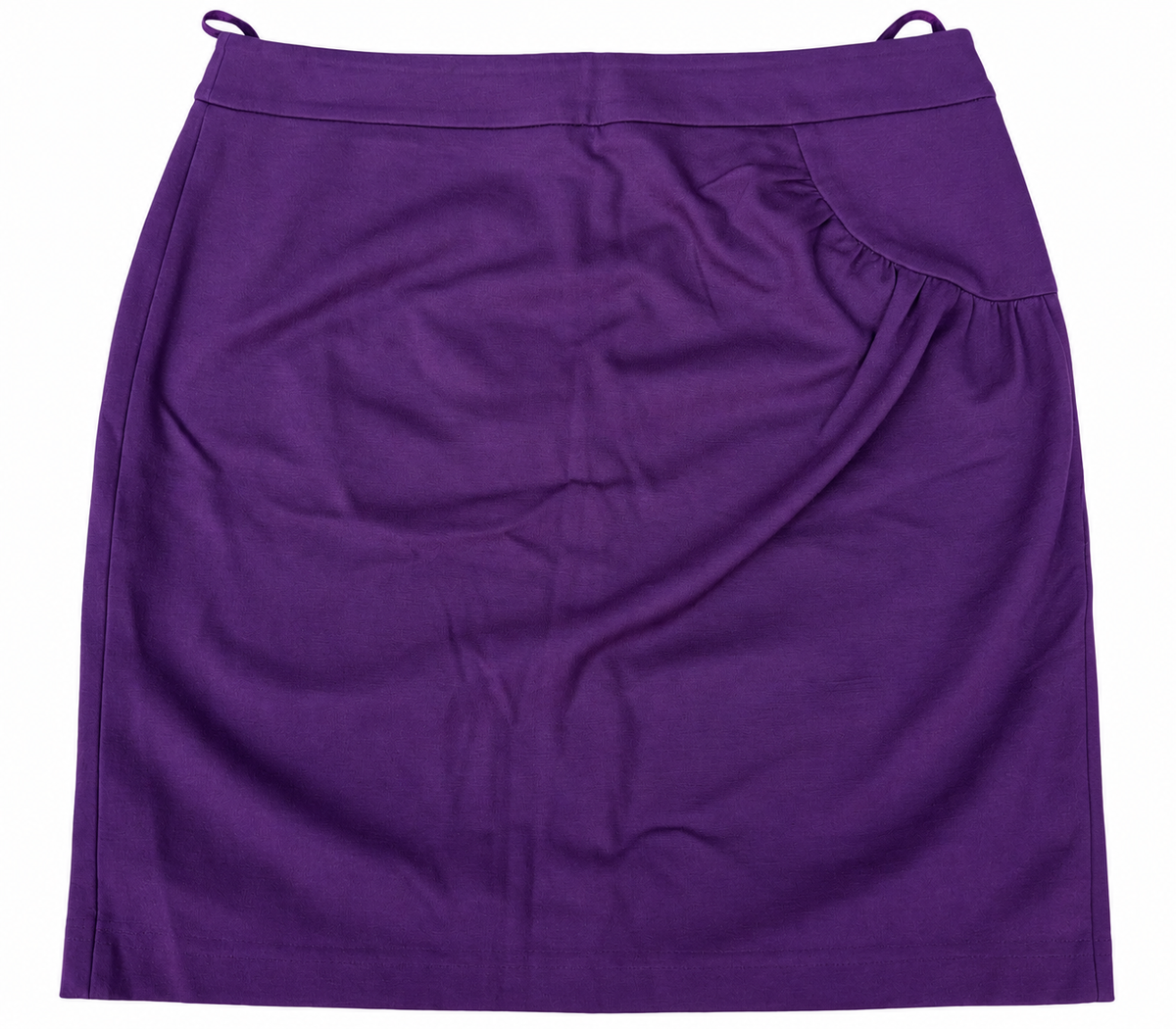 Phase Eight Womens Purple Pencil Skirt UK 14 Knee Length Ruched
