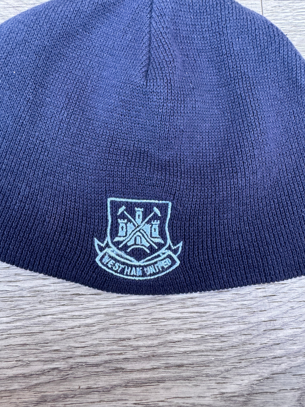 West Ham United FC Beanie Hat Navy Blue Claret Reversible Football