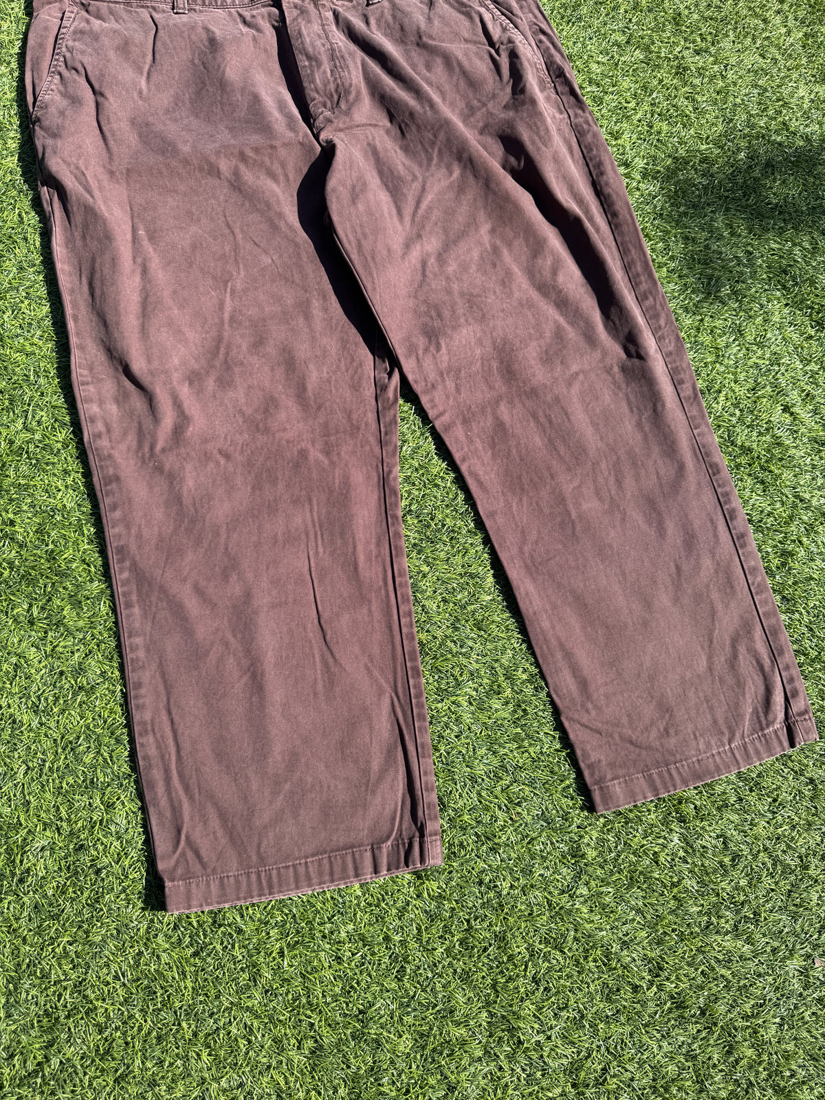 Tommy Hilfiger Mens Brown Chino Trousers W40 L30 Straight Leg