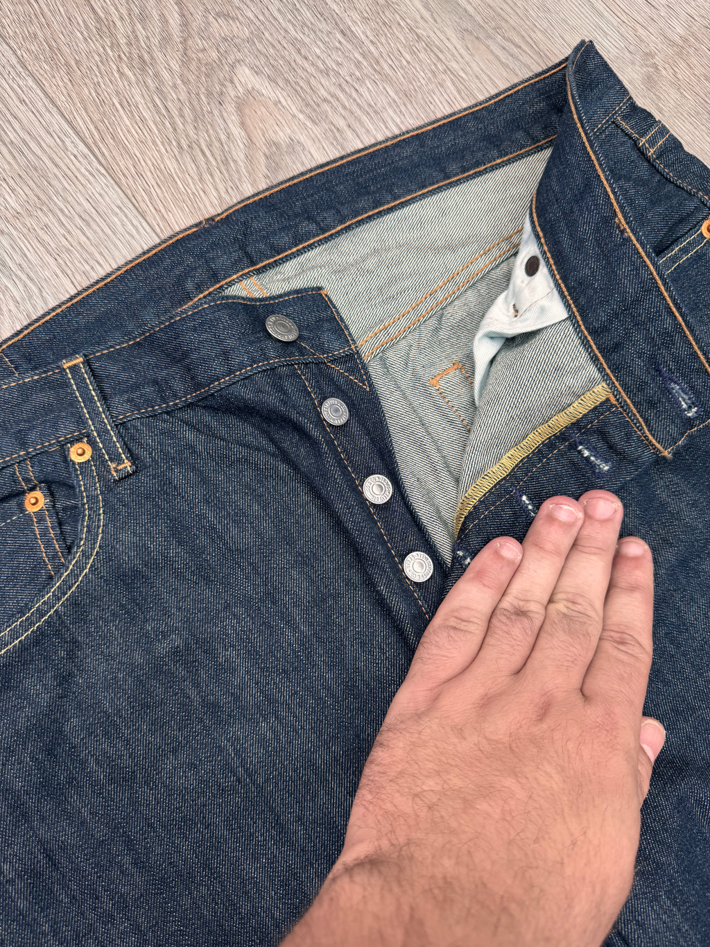 Levi’s 501 Jeans Mens W36 L32 Dark Blue Straight Leg Button Fly