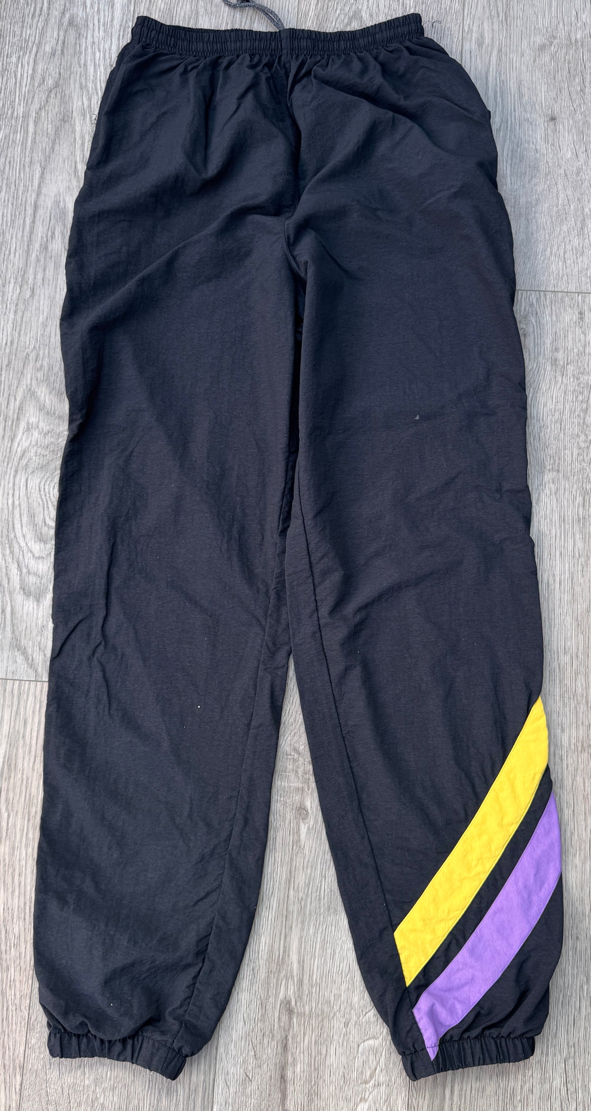 Vintage Converse All Star Track Pants Black Purple Yellow Joggers Retro 90s