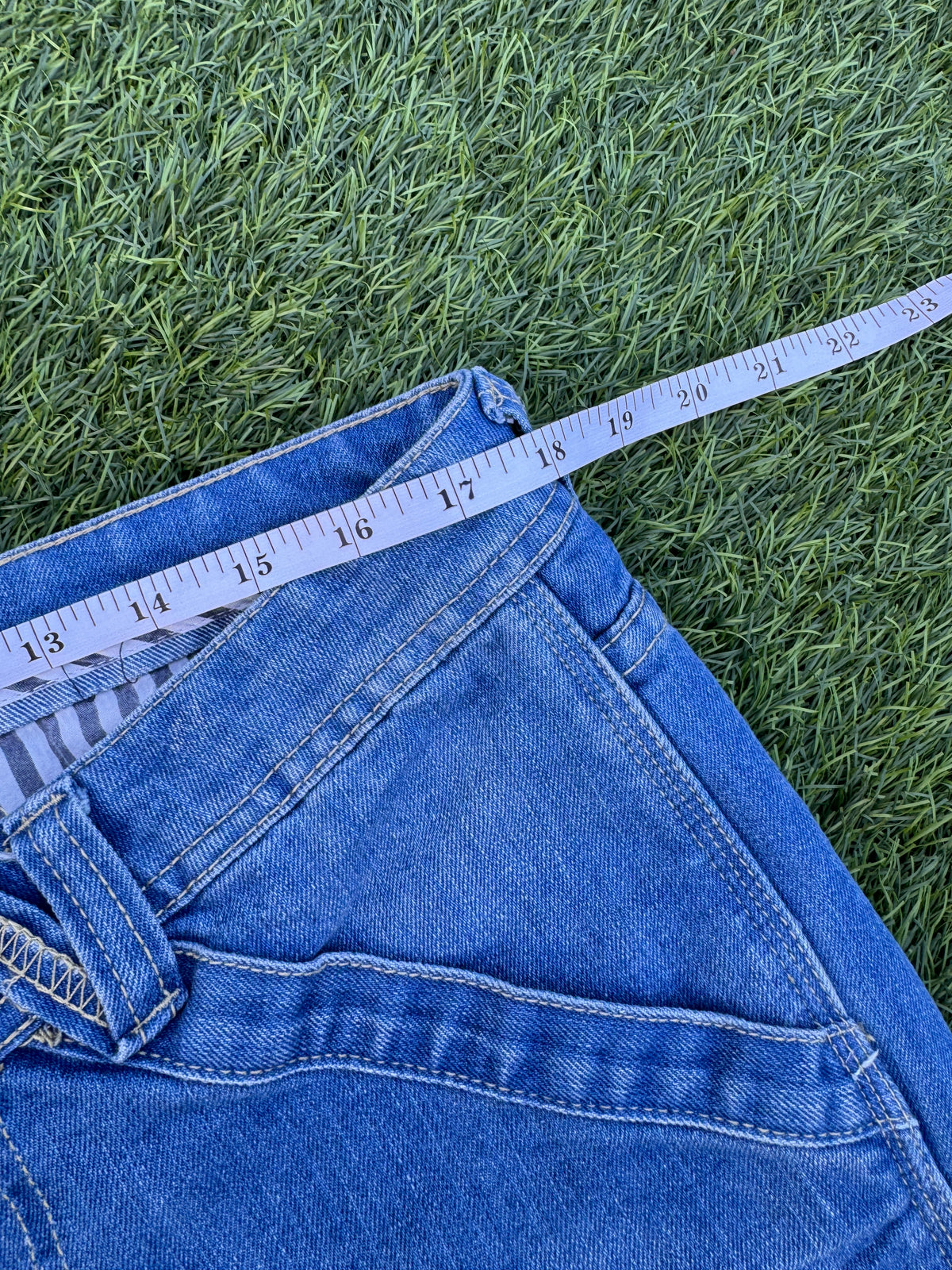 Denim Co Mens Blue Denim Carpenter Shorts W36 Baggy Long Y2K Utility